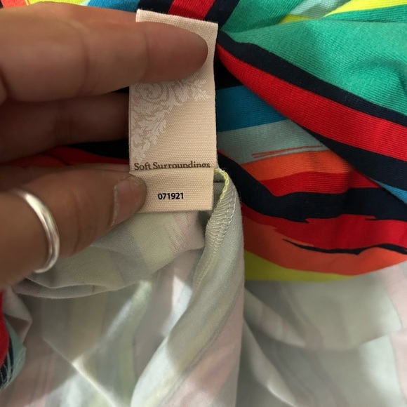 Soft surroundings v neck shift stripe dress - Picture 10 of 12